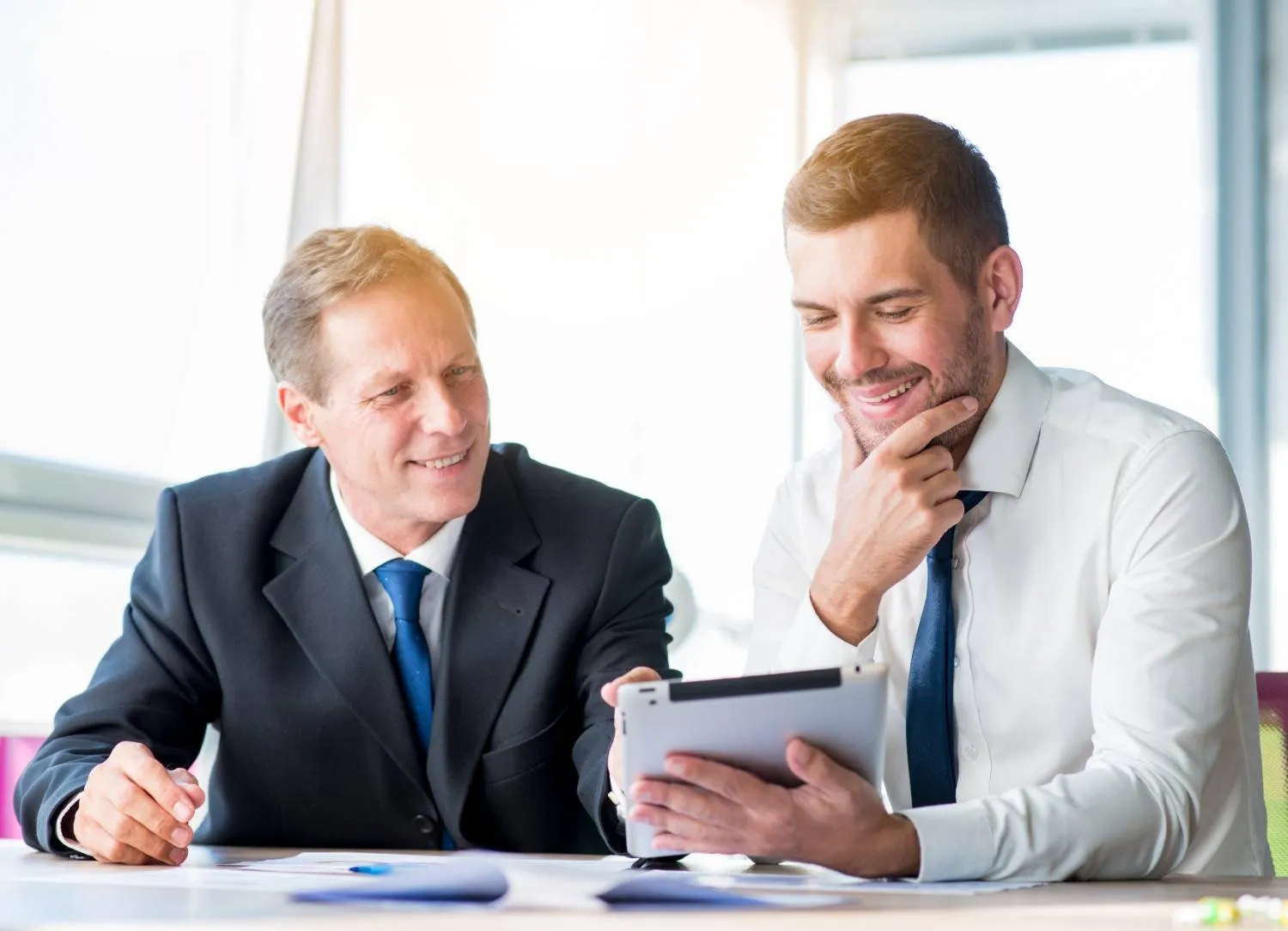 Business team discussing funding strategy